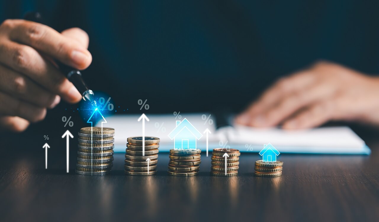 Exploring real estate, buy-sell houses through online commercial enterprises profitable property investment, real estate opportunities in growing property market. property real estate home concept.