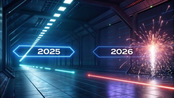 Future trends technology forecast for years 2025 and 2026 concept | new year